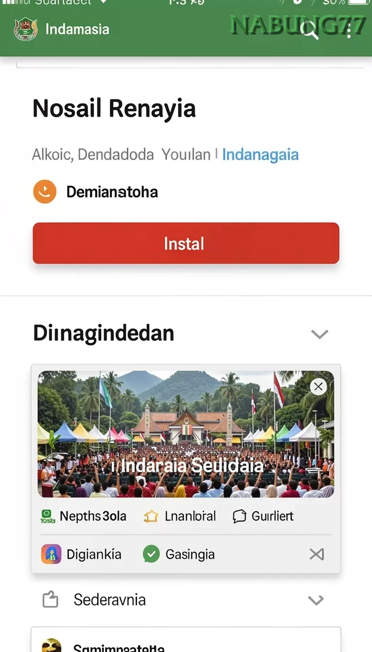 Cuplikan layar IDA777 — aktivitas