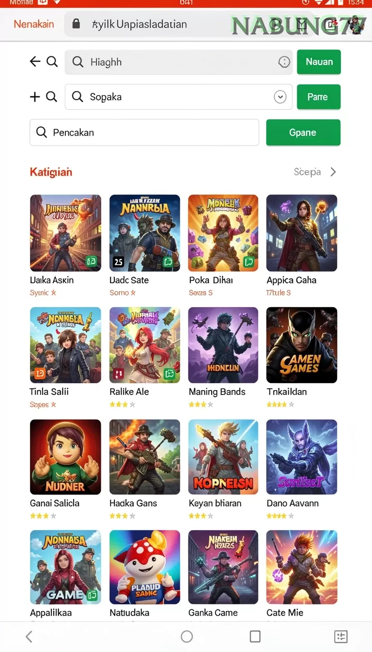Cuplikan layar 7777W — aktivitas